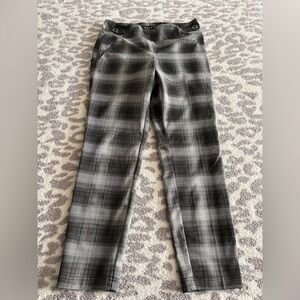 plaid ankle cropped pants